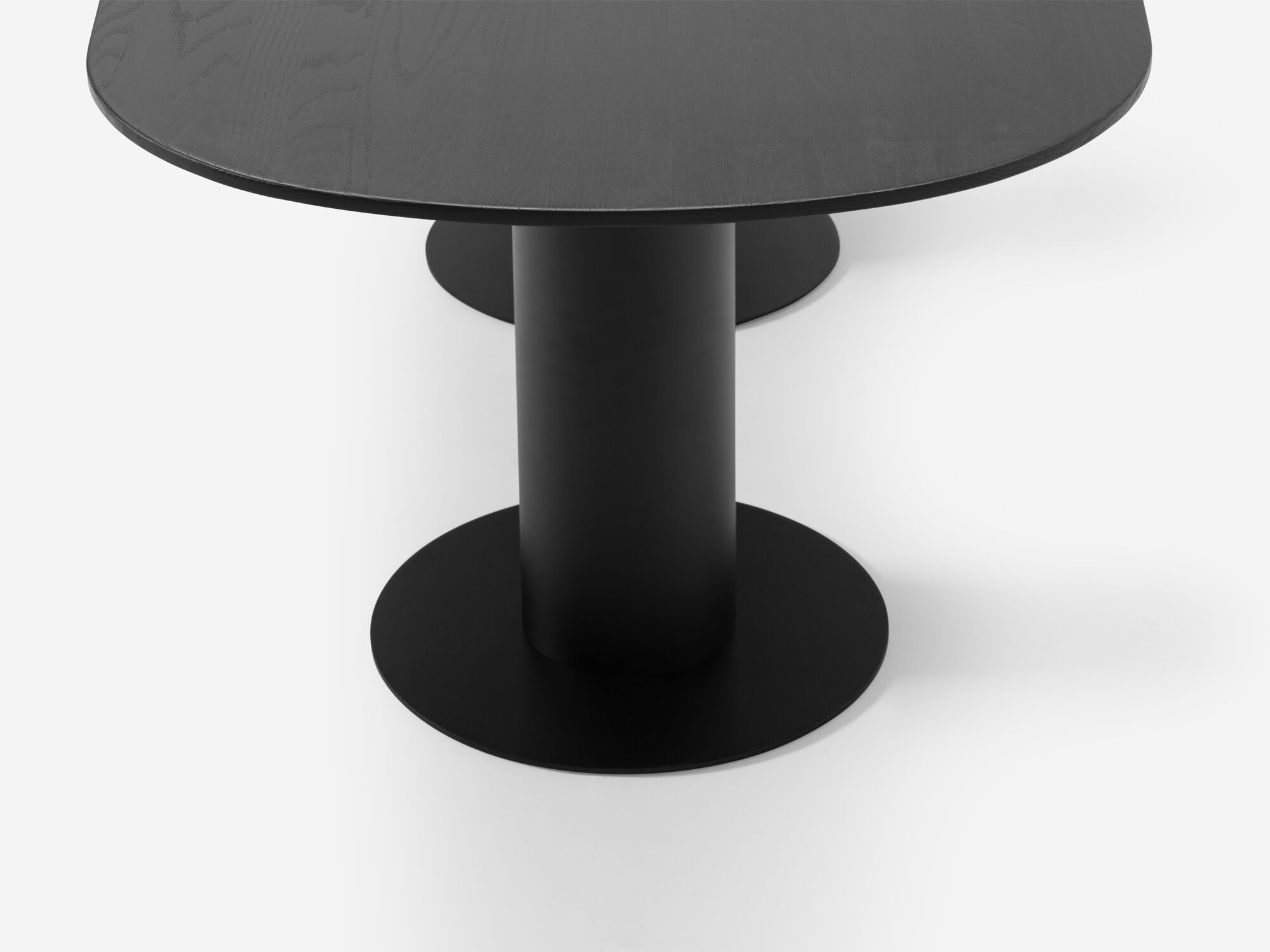 Extra small black dining table detail view